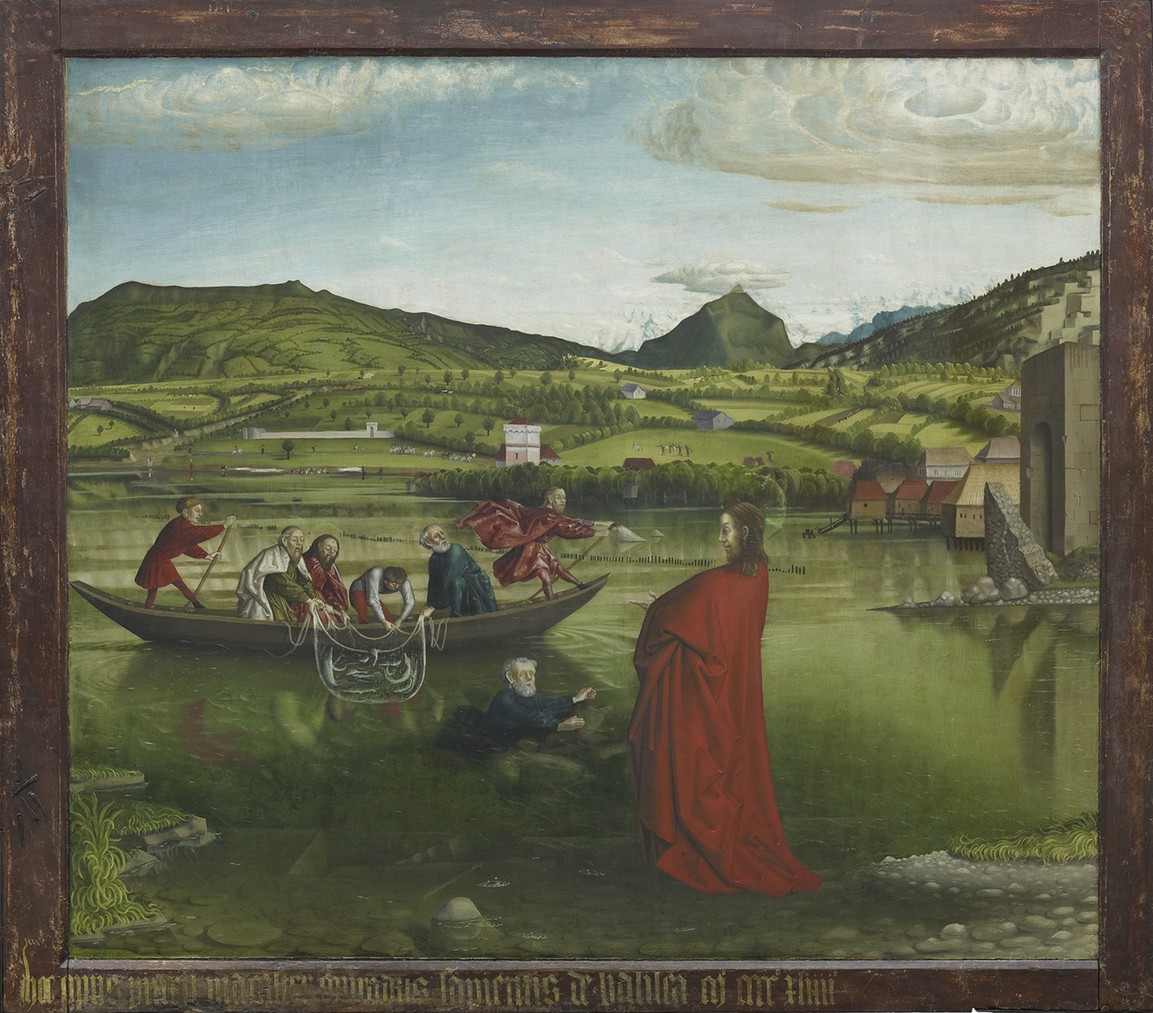 Painting by Konrad Witz, depicting the Miraculous Draft of Fishes.